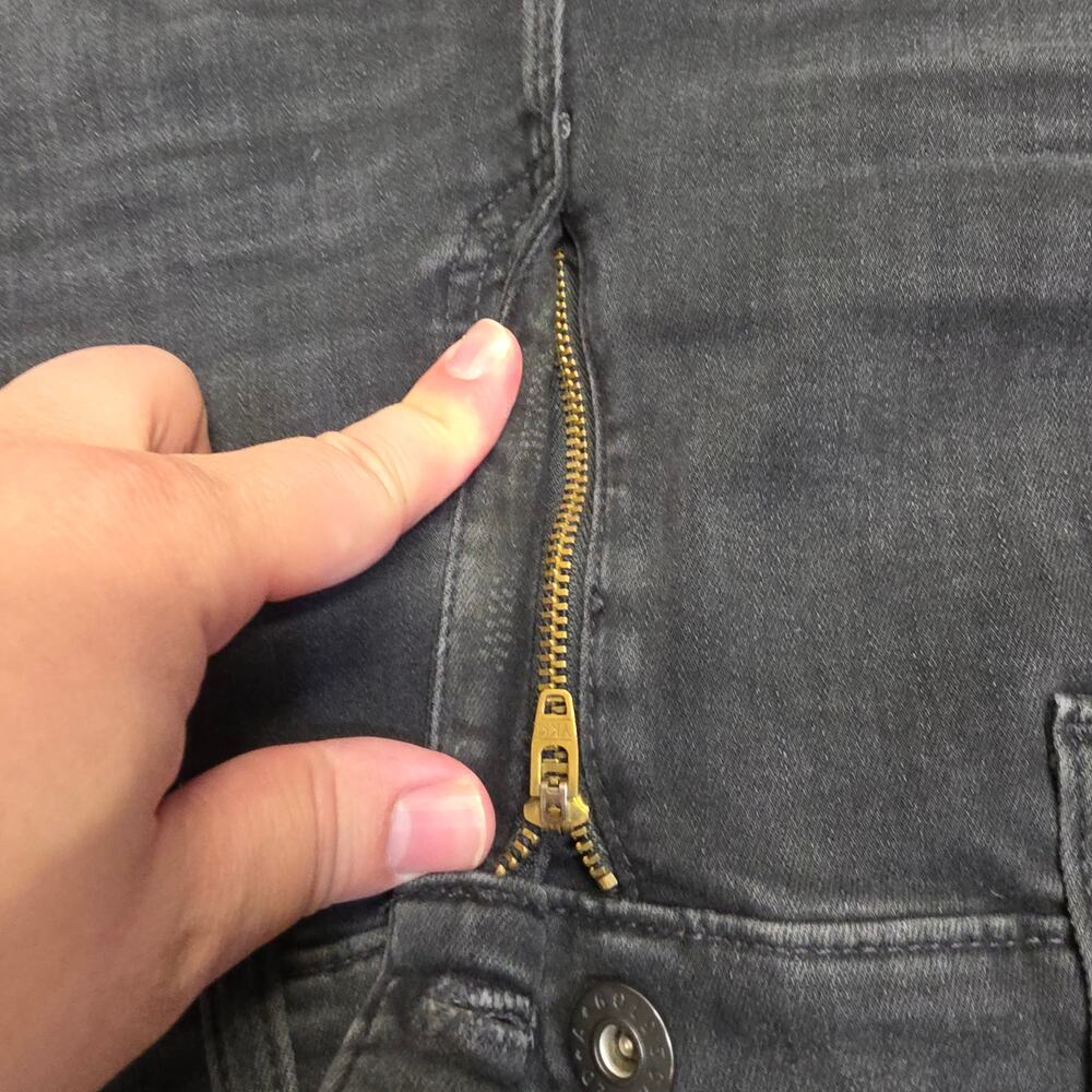 AG Adriano Goldschmied Black Mari High-Rise Slim Straight Jeans Women's 27x29.5 - Picture 14 of 16